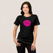 Ihr Firmenlogo im Hot-Pink-Kreis Tri-Blend Shirt (Vorderseite voll)