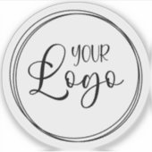 Ihr Firmenlogo im weißen Kreis Aufkleber (Vorderseite)
