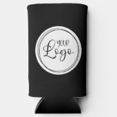 Ihr Firmenlogo im weißen Kreis Selters Dosenkühler (Vorderseite)