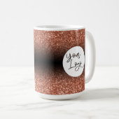 Ihr Firmenlogo, Kupfer und Schwarzes Ombre Kaffeetasse (VorderseiteRechts)