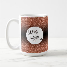 Ihr Firmenlogo, Kupfer und Schwarzes Ombre Kaffeetasse