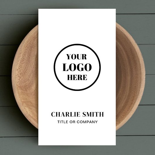 Ihr Firmenlogo l Minimal Modernes Schwarz & Weiß Visitenkarte