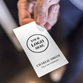 Ihr Firmenlogo l Minimal Modernes Schwarz & Weiß Visitenkarte