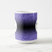 Ihr Firmenlogo Lila Glitzer und Schwarzes Ombre Kaffeetasse (Mittel)