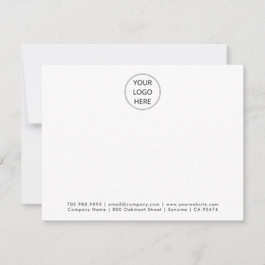 Ihr Firmenlogo Minimalistisch Beruflich Mitteilungskarte (Vorderseite)