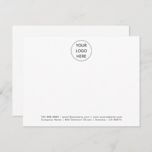 Ihr Firmenlogo Minimalistisch Beruflich Mitteilungskarte (Vorne/Hinten)