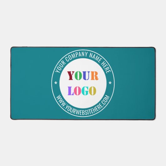 Ihr Firmenlogo mit Text und benutzerdefinierten Fa Schreibtischunterlage (Vorderseite)