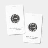 Ihr Firmenlogo Mitarbeiter Personal ID Ausweis (Vorder- & Rückseite)