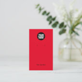 Ihr Firmenlogo Modern Red Earring Display Card Visitenkarte (Stehend Vorderseite)