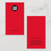 Ihr Firmenlogo Modern Red Earring Display Card Visitenkarte (Vorne/Hinten)