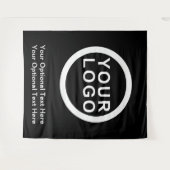 Ihr Firmenlogo - Moderner schwarzer Hintergrund Wandteppich (Vorderseite (Horizontal))