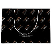 Ihr Firmenlogo-Muster und optionaler benutzerdefin Große Geschenktüte (Vorderseite)