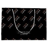 Ihr Firmenlogo-Muster und optionaler benutzerdefin Große Geschenktüte (Rückseite)