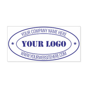 Ihr Firmenlogo Name Webseite Oval Stempel Beispiel