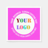 Ihr Firmenlogo Napkins Beispiel für benutzerdefini Serviette (Vorderseite)