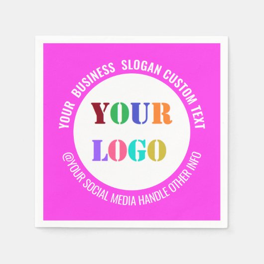 Ihr Firmenlogo Napkins Beispiel für benutzerdefini Serviette (Vorderseite)