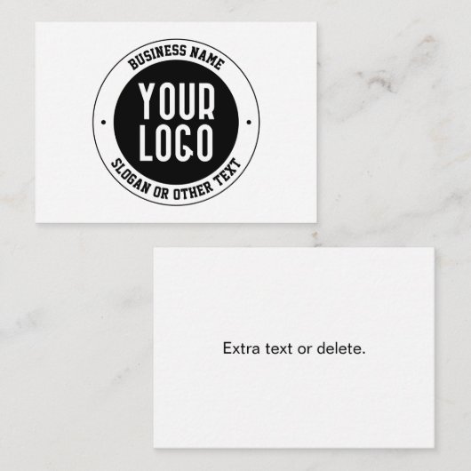 Ihr Firmenlogo oder Design | Fett bearbeitbarer Te Begleitkarte (Vorne/Hinten)