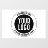 Ihr Firmenlogo oder Design | Fett bearbeitbarer Te Fensteraufkleber (Blatt)