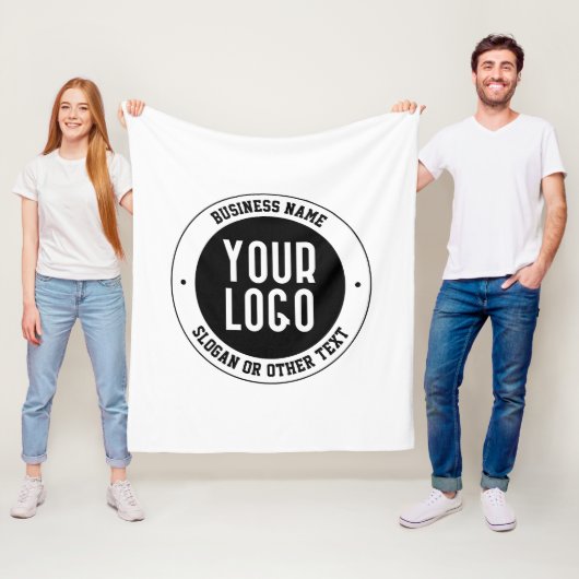 Ihr Firmenlogo oder Design | Fett bearbeitbarer Te Fleecedecke (Beispiel)