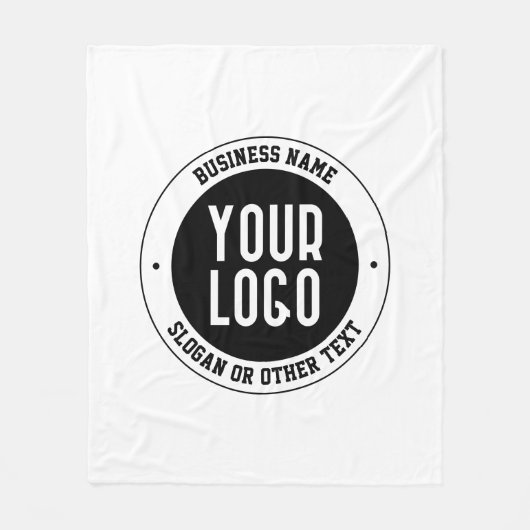 Ihr Firmenlogo oder Design | Fett bearbeitbarer Te Fleecedecke (Vorderseite)