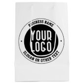 Ihr Firmenlogo oder Design | Fett bearbeitbarer Te Mittlere Geschenktüte (Rückseite)