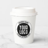 Ihr Firmenlogo oder Design | Fett bearbeitbarer Te Pappbecher (Vorderseite)