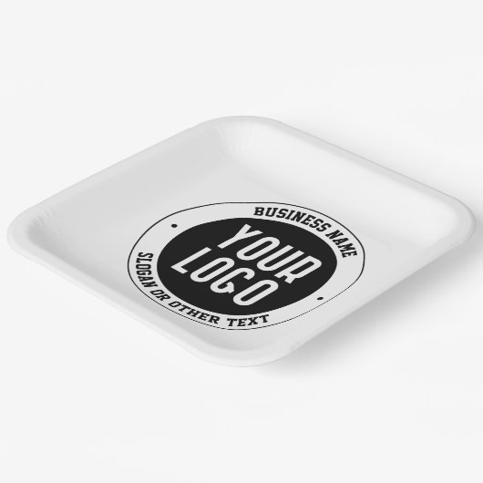 Ihr Firmenlogo oder Design | Fett bearbeitbarer Te Pappteller (Gewinkelt)