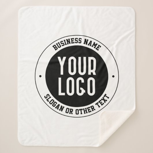 Ihr Firmenlogo oder Design | Fett bearbeitbarer Te Sherpadecke (Vorderseite)