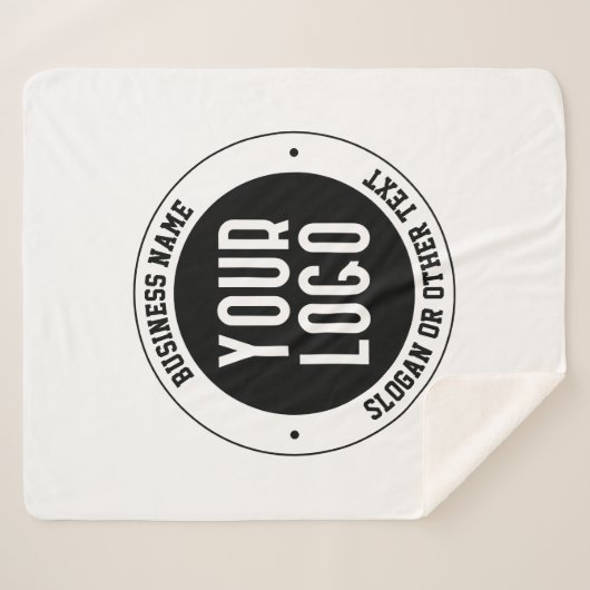 Ihr Firmenlogo oder Design | Fett bearbeitbarer Te Sherpadecke (Vorderseite (Horizontal))