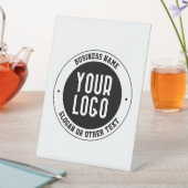 Ihr Firmenlogo oder Design | Fett bearbeitbarer Te Sockelschild (In Situ)