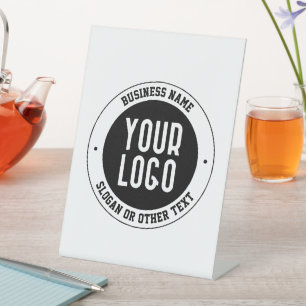 Ihr Firmenlogo oder Design   Fett bearbeitbarer Te Sockelschild