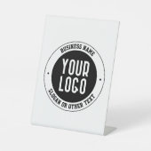 Ihr Firmenlogo oder Design | Fett bearbeitbarer Te Sockelschild (Vorderseite)