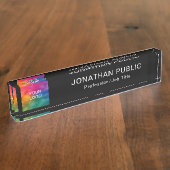 Ihr Firmenlogo oder Foto hier Benutzerdefiniertes  Namensplakette (Seite)