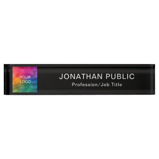 Ihr Firmenlogo oder Foto hier Benutzerdefiniertes  Namensplakette (Vorderseite)