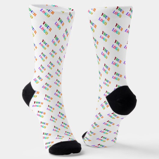 Ihr Firmenlogo oder Foto Socken wählen Farben aus (Gewinkelt)