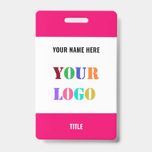 Ihr Firmenlogo oder Foto- und Text-Business-Abzeic Ausweis