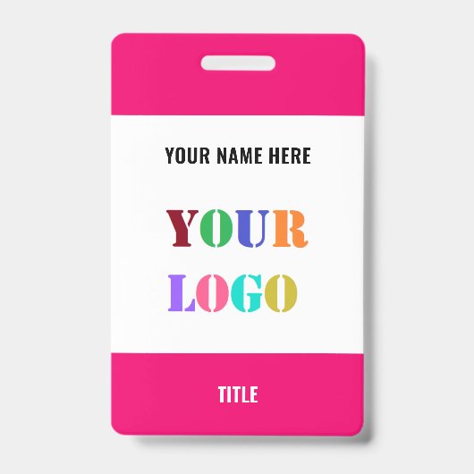 Ihr Firmenlogo oder Foto- und Text-Business-Abzeic Ausweis (Vorderseite)