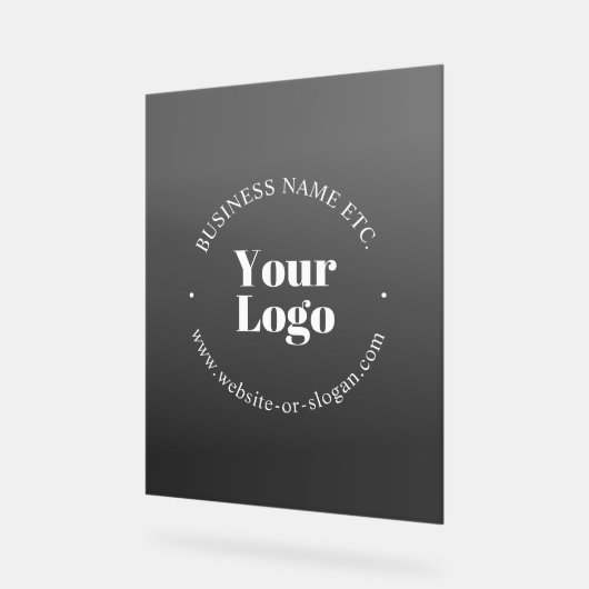 Ihr Firmenlogo oder Ihr Design und Ihr bearbeitete Acrylschild (Winkel)