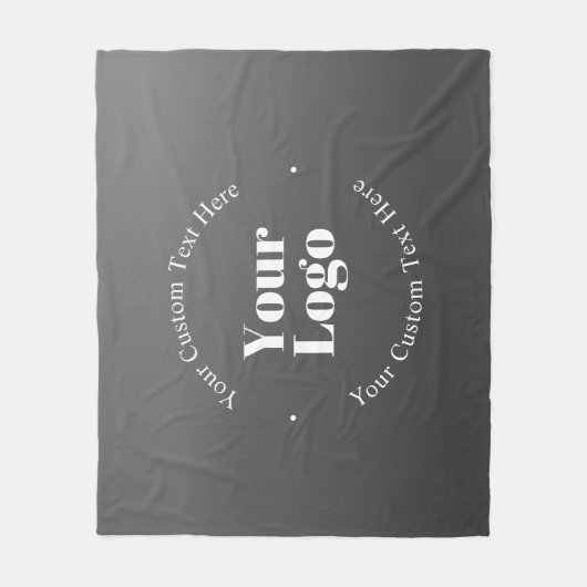 Ihr Firmenlogo oder Ihr Design und Ihr bearbeitete Fleecedecke (Vorderseite)