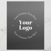 Ihr Firmenlogo oder Ihr Design und Ihr bearbeitete Flyer (Vorne)