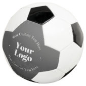Ihr Firmenlogo oder Ihr Design und Ihr bearbeitete Fußball (Dreiviertel)