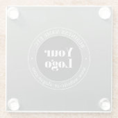 Ihr Firmenlogo oder Ihr Design und Ihr bearbeitete Glasuntersetzer (Rückseite)