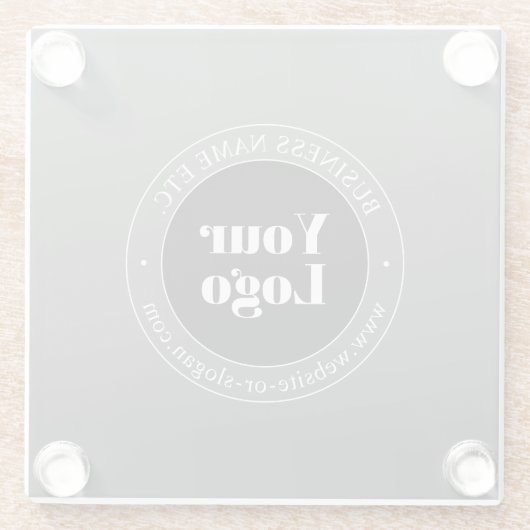 Ihr Firmenlogo oder Ihr Design und Ihr bearbeitete Glasuntersetzer (Rückseite)