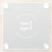 Ihr Firmenlogo oder Ihr Design und Ihr bearbeitete Glasuntersetzer (Rückseite)