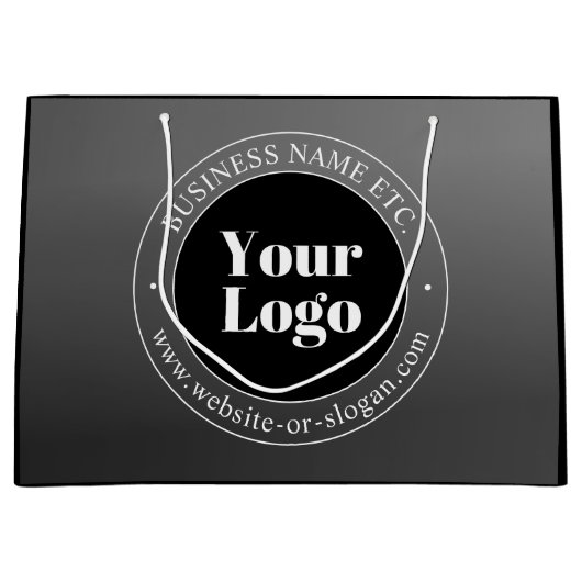 Ihr Firmenlogo oder Ihr Design und Ihr bearbeitete Große Geschenktüte (Vorderseite)