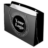 Ihr Firmenlogo oder Ihr Design und Ihr bearbeitete Große Geschenktüte (Rückseite Schrägansicht)