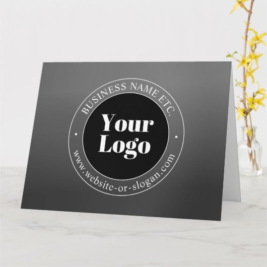 Ihr Firmenlogo oder Ihr Design und Ihr bearbeitete Karte (Gelbe Blume)