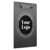 Ihr Firmenlogo oder Ihr Design und Ihr bearbeitete Klemmbrett (Rechts)