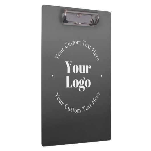 Ihr Firmenlogo oder Ihr Design und Ihr bearbeitete Klemmbrett (Rechts)