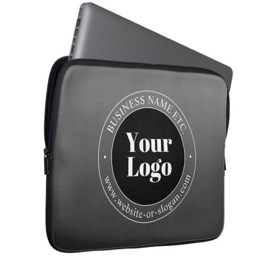 Ihr Firmenlogo oder Ihr Design und Ihr bearbeitete Laptopschutzhülle (Vorne Rechts)